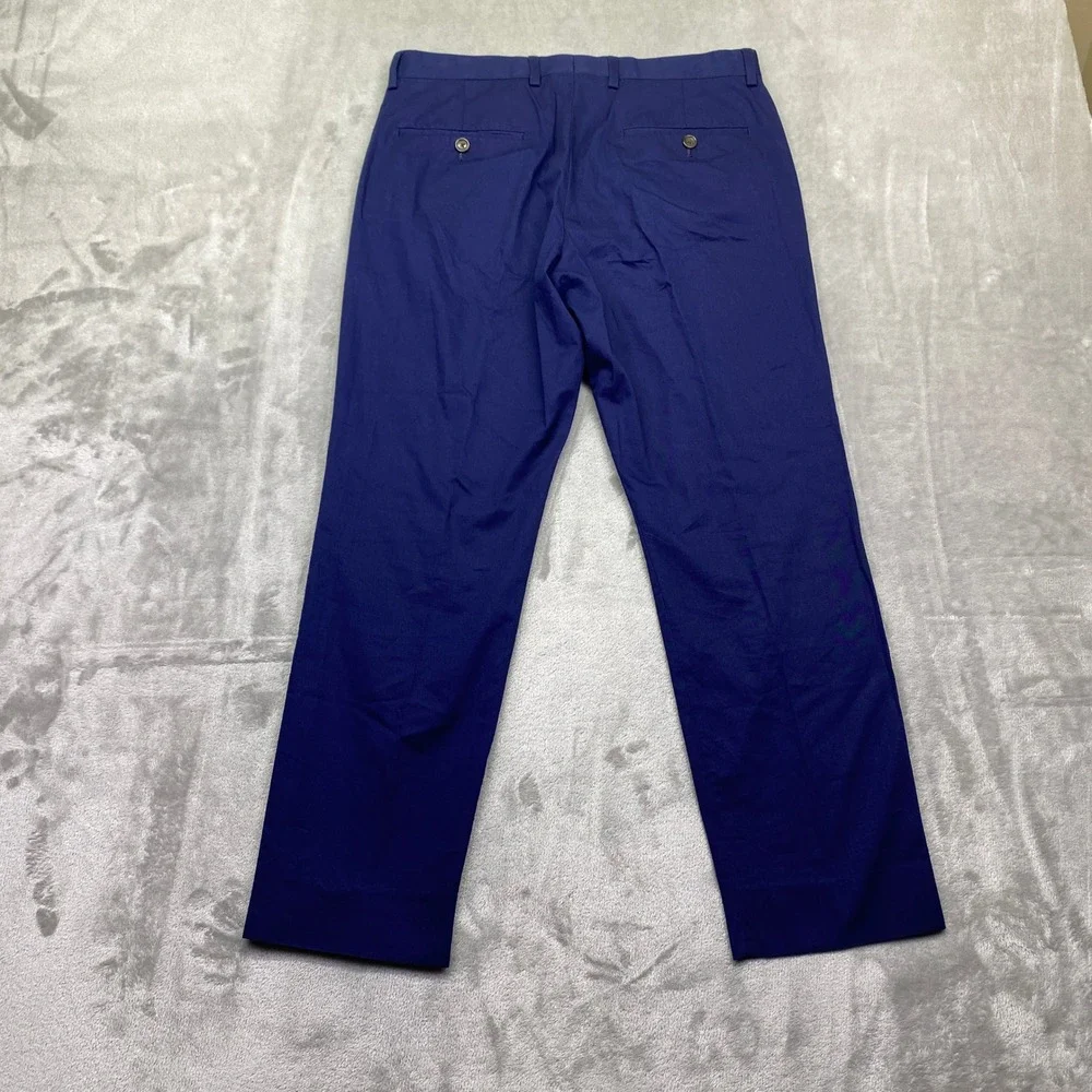 J.Crew Ludlow Slim Navy Blue Larusmiani Italian Cotton Dress Pants Sz 30